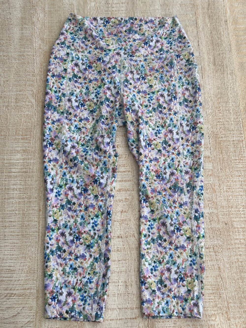 RBX Floral Pink/Purple/Blue/Green Leggings Size Medium